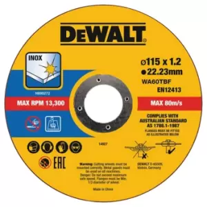 DEWALT Thin Stainless Steel Cutting Disc 115mm Pack of 10