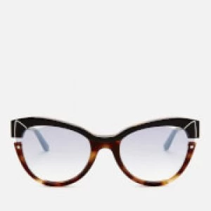 Karl Lagerfeld Womens Cat Eye Frame Sunglasses - Black/Havana