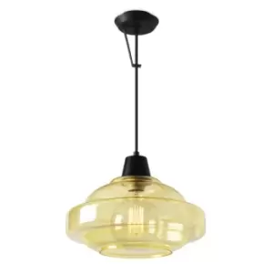 1 Light Wall / Dome Ceiling Pendant Yellow, E27