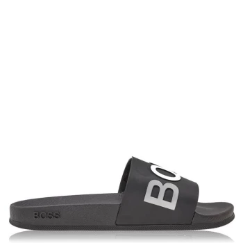 Hugo Boss Bay Pool Slides Charcoal/White Size 10 Men