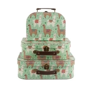 Sass & Belle Lima Llama 3Pcs Set Suitcases