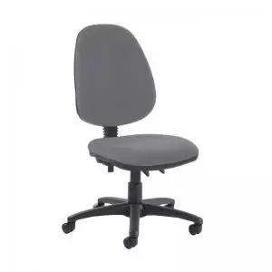 Jota high back PCB operator chair with no arms - Blizzard Grey