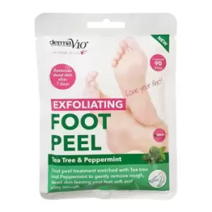 DermaV10 Exfoliating Foot Peel Tea Tree & Peppermint 1 pair