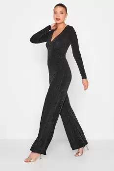 Tall Glitter Wrap Jumpsuit