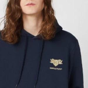 Harry Potter Hufflepuff Unisex Embroidered Hoodie - Navy - S