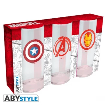 Marvel - 3 Glasses Set Glass