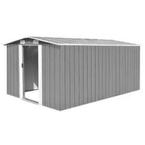 Vidaxl Garden Shed 257X392X181cm - Metal Grey