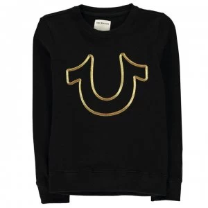 TRUE RELIGION Junior Boys Hs Crew Sweatshirt - Black