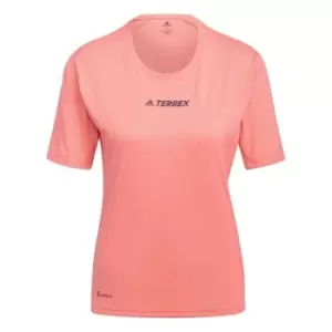 adidas Terrex Logo T Shirt Ladies - Red