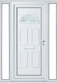 Wickes Carolina 2 Sidelight Upvc Door Set 2085 x 1520mm Right Hand Hung