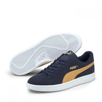 Puma Smash V2 Suede Mens Trainers - Navy/Gold