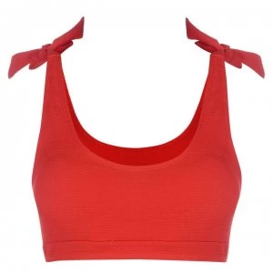 Firetrap Blackseal Crop Bikini Top - Red