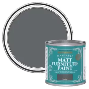 Rust-Oleum Graphite Matt Furniture Paint, 125Ml