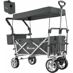 Tectake - Foldable garden trolley w/ carry bag - grey - grey