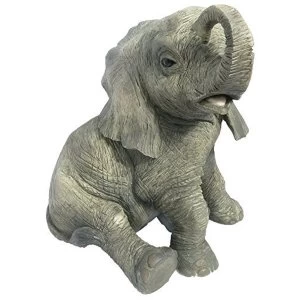 Elephant Sitting 28cm Figurine By Lesser & Pavey