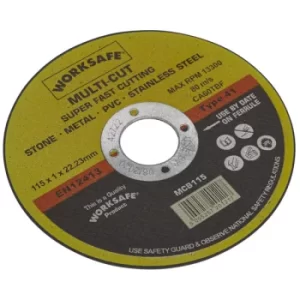 Worksafe MCB115 Multi-Cut Disc Ø115 x 1 x 22mm