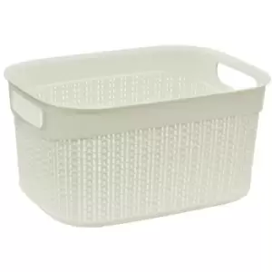 JVL - 9L Storage Basket, White Loop Design