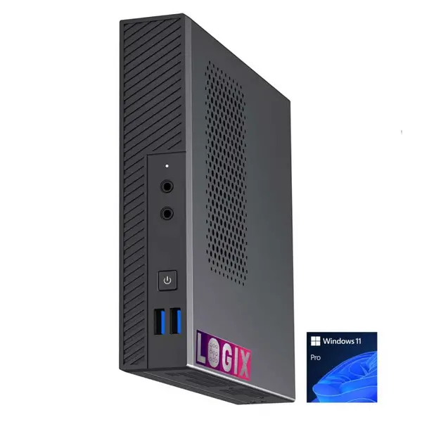 Logix Small Form Factor - Intel i5 12400 6 Core 12 Threads 2.50GHz (4.40GHz Boost) 8GB RAM 250GB NVMe M.2 Windows 11 Pro - 1L VESA Mountable Small Foo