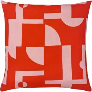 Manhattan Abstract Cushion Pink/Red - Pink/Red - Furn.