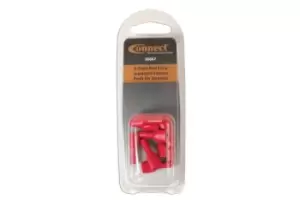 6.3mm Red Fully Insulated Female Push On Terminal Pk 10 Connect 36867