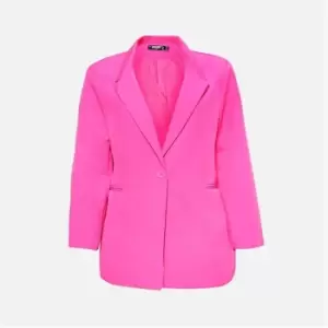 Missguided Plus Size Tailored Oversized Blazer - Pink