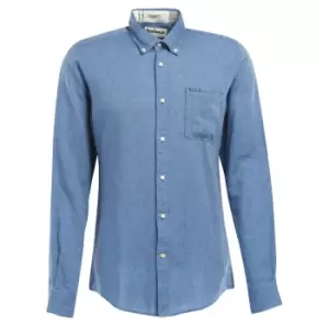 Barbour Mens Penhale Tailored Shirt Blue Medium