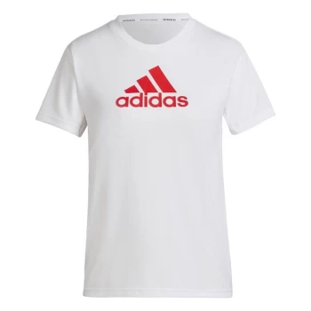 adidas Primeblue Designed 2 Move Logo Sport T-Shirt Women - White