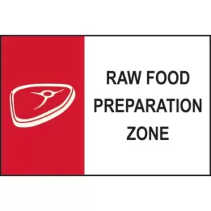 Raw Food Preparation Zone - PVC (300 X 200MM)