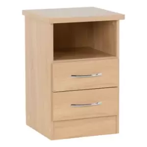 Seconique Nevada 2 Drawer Bedside - Sonoma Oak Effect