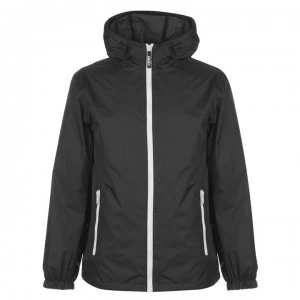 DKNY Logo Rain Hoodie - Black