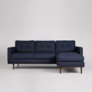 Swoon Berlin House Weave Corner Sofa - Right Hand Side - Corner Sofa - Navy