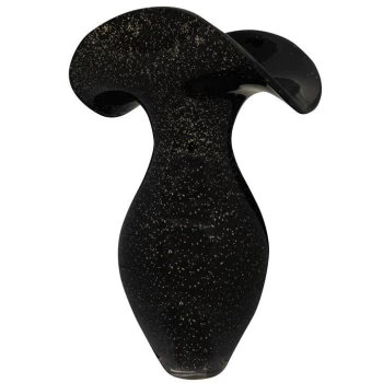 Biba Fan Effect Glitter Vase - Black