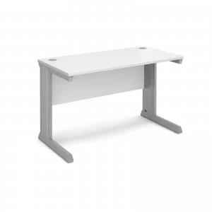 Vivo Straight Desk 1200mm x 600mm - Silver Frame White Top