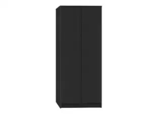 Seconique Malvern Black 2 Door Double Wardrobe