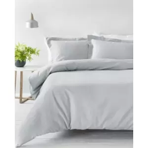 Linen Yard Waffle Duvet Cover Set (King) (Silver)