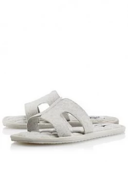 Dune London Willowe Slippers - Grey, Size 36, Women