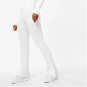 Jack Wills Ribbed Split Hem Trousers - White