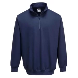 Portwest Mens Sorrento Zip Neck Sweatshirt Navy M