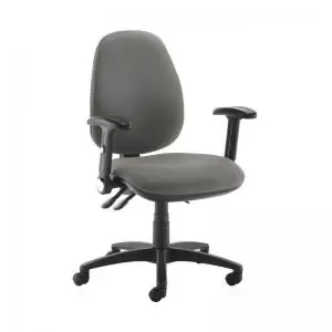 Jota high back operator chair with folding arms - Slip Grey