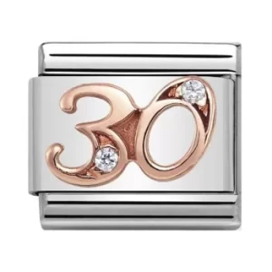 Nomination CLASSIC Rose Gold Numbers 30 Charm 430315/30