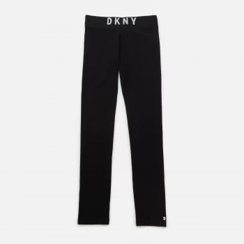 DKNY Girls Logo Leggings - Black - 16 Years