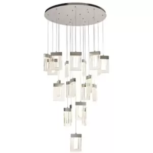 Ceiling Cluster Pendant 5M, 21 x 4.5W LED, 3000K, 3360lm, Polished Chrome - Luminosa Lighting