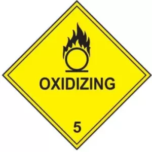 Spectrum Industrial Oxidizing 5 Safety Sticker (10 Pack) - 250 x 250mm