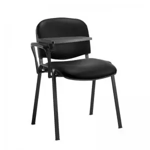 Taurus meeting room stackable chair with Black frame and writing