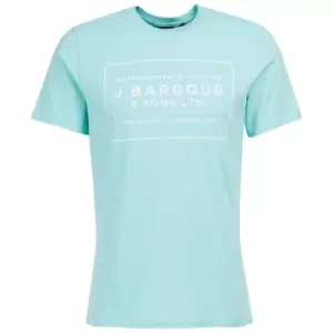 Barbour Mens Yawl Tee Aquamarine Medium