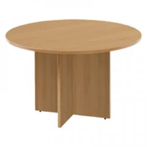 Jemini 1200mm Round Meeting Table Oak KF71953