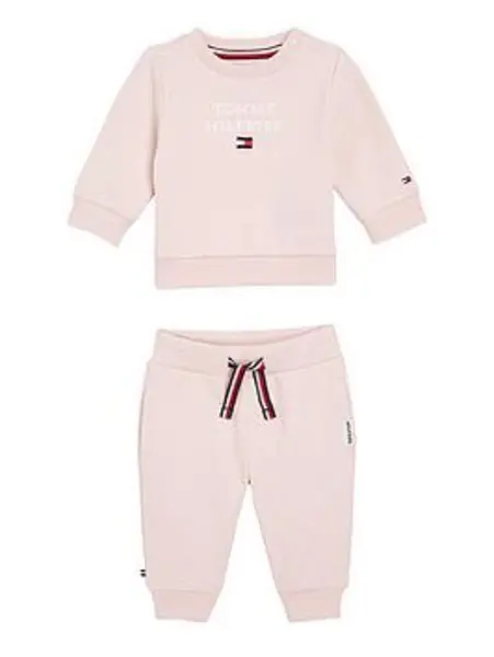 Tommy Hilfiger Baby Girls Th Logo Set - Pink, Size 18-24 Months