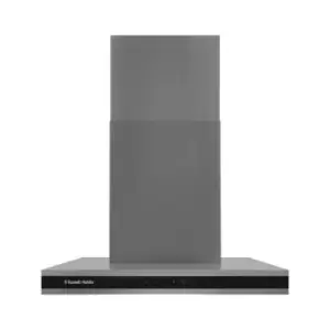 Russell Hobbs RHGCH603DS Midnight Collection 60cm Wide Glass and Steel T Shaped Chimney Cooker Hood - Black