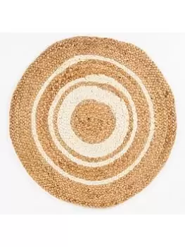 Esselle Altrincham Natural Jute Rug Dia 120cm