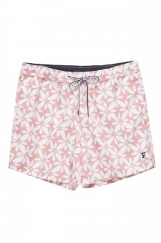 Mens French Connection Franju Floral Casual Swim Apricot